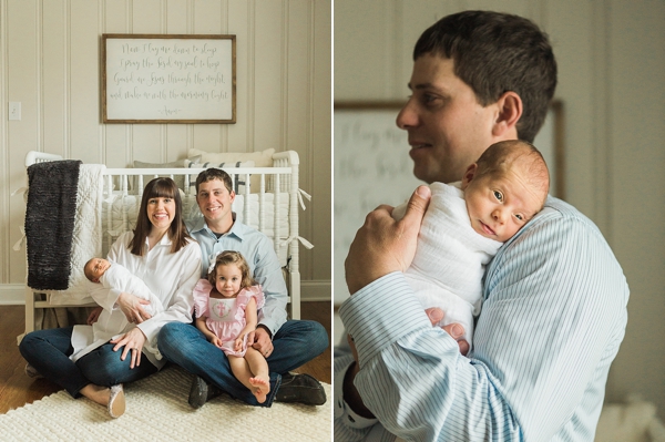 Family photo taken during baby Rhett's newborn session in Clarksville, TN