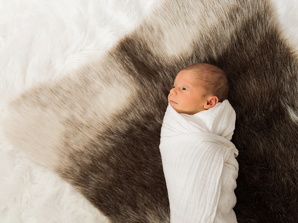 Sweet baby Rhett swaddled up for his newborn photography session, taken by j. photography in Clarksville, TN